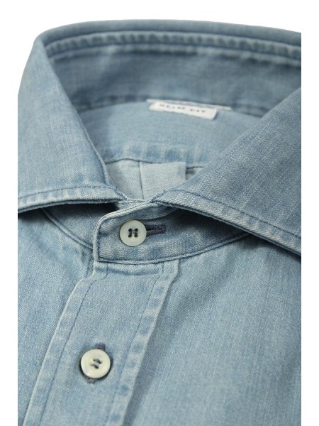 Camicia Brunello Cucinelli in Denim Chiaro